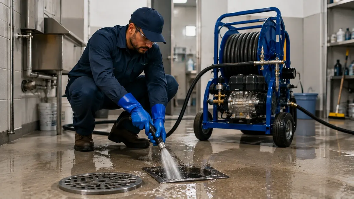 Floor Drain Hydro Jet Cleaning in Compton
