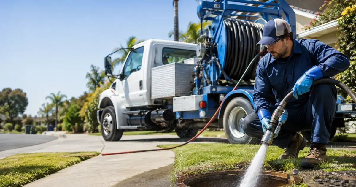 Hydro jet sewer cleaning Compton