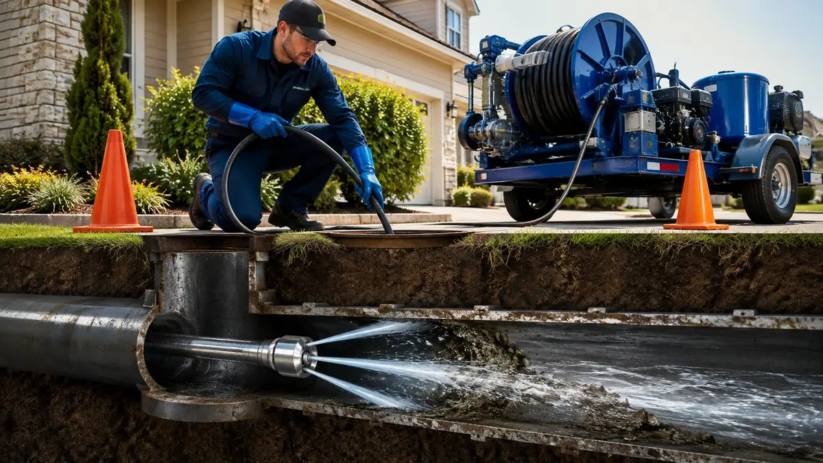 Main Sewer Line Hydro Jet Cleaning in Compton