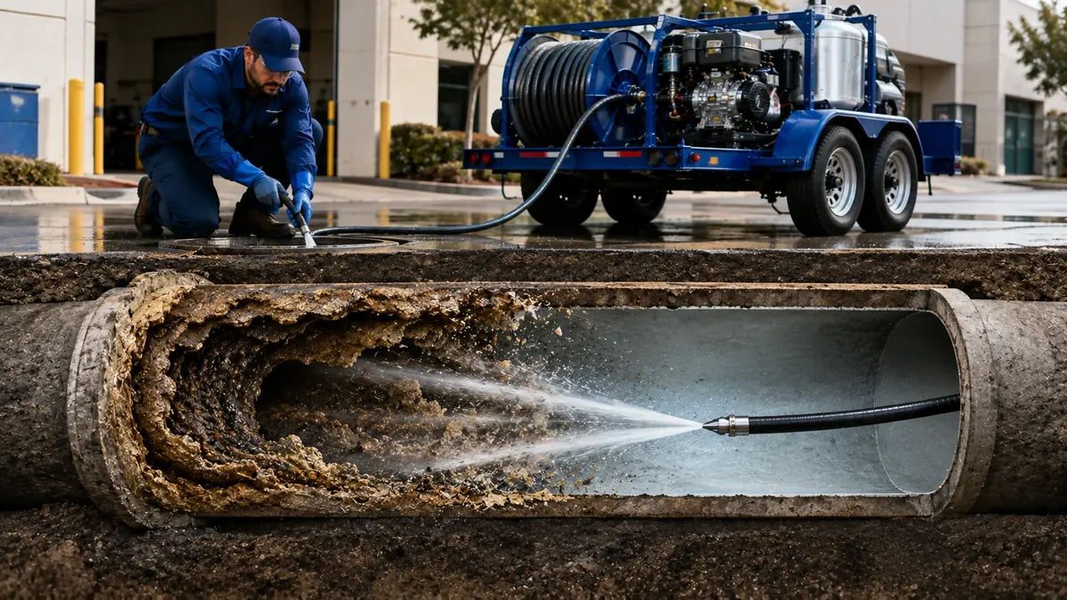 Sewer Pipe Descaling in Compton